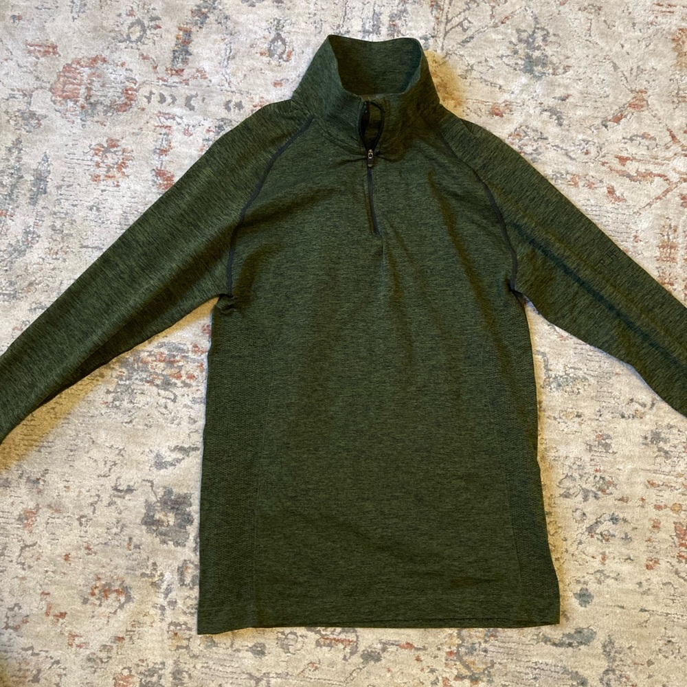 Dark Green Alphalete athletic quarter zip
